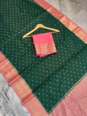 Banarasi handloom chinya silk saree