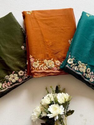 Simmar chiffon fabric with 4 sequence colours