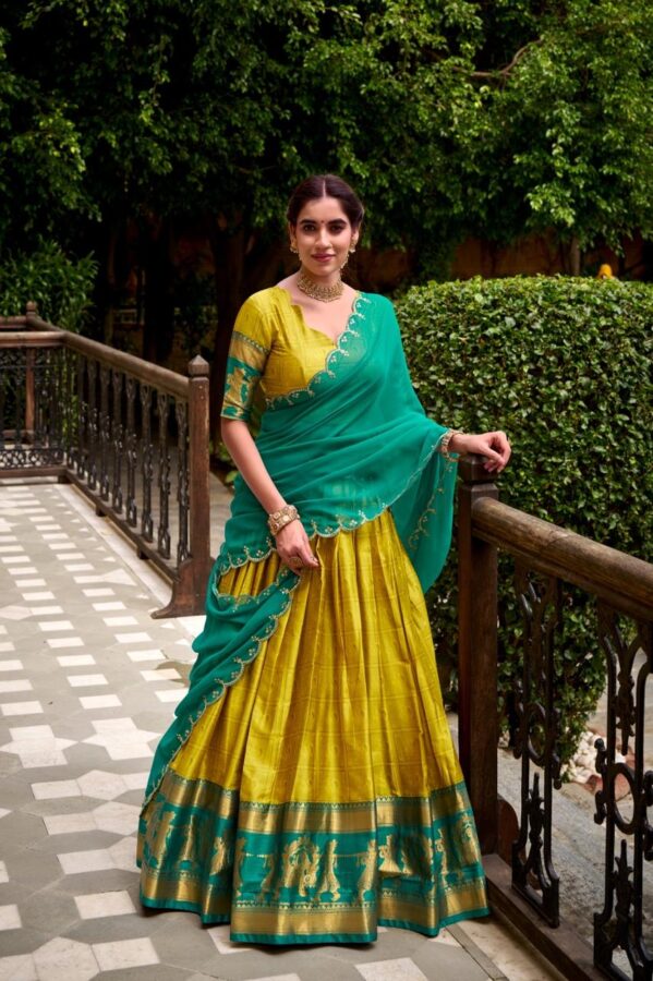 Poly Cotton Half Saree - Image 4
