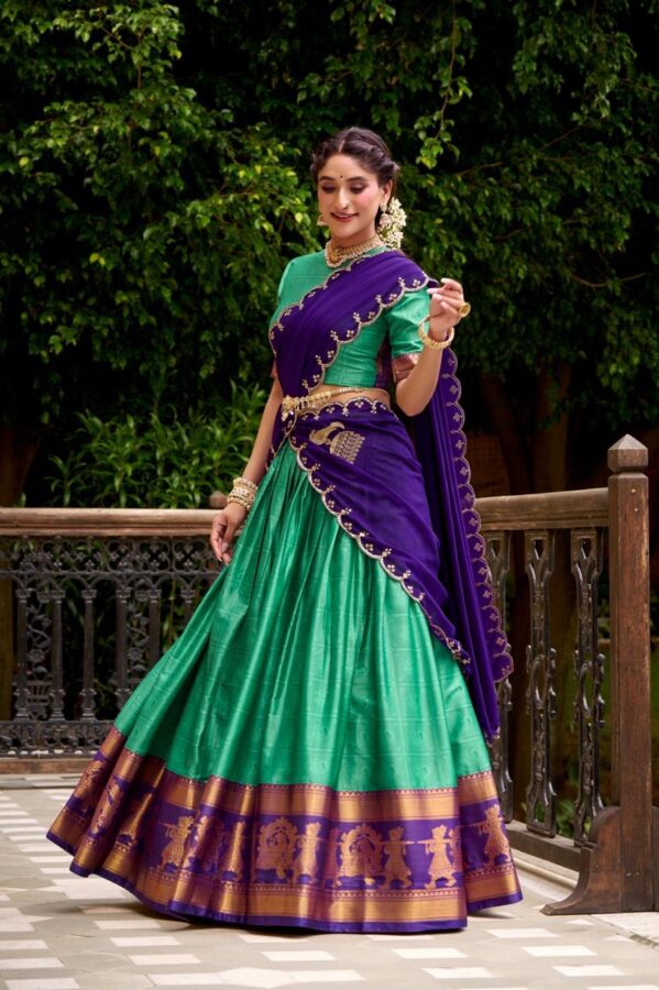 Poly Cotton Half Saree - Image 9