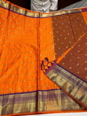 Premium soft semi-Kanchi brocade saree
