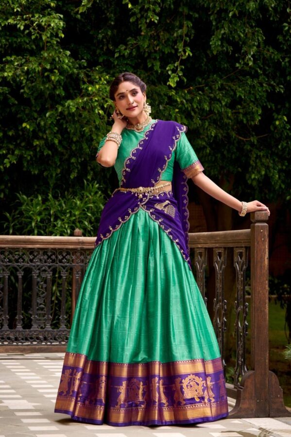 Poly Cotton Half Saree - Image 6