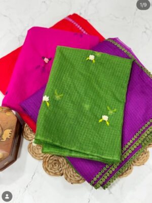 Premium Soft Kota Doriya Viscous with Knot Handwork blouse