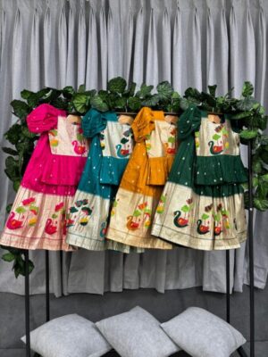POUR SILK MATERIAL SOUTH INDIAN STYLE DRESS