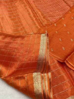 Viscose Georgette Saree With Weaving butti