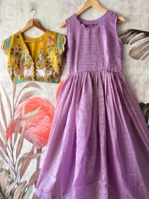 Pichwai Gown with overcoat model