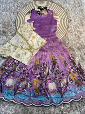 Rutvi Trending Gown With Coat For Kids