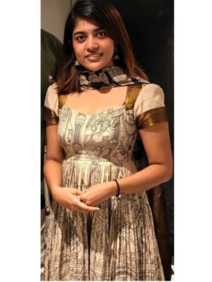 Rithu chowdary inspired kalamkari dresws(gown+dupatta)