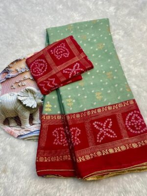 Heavy malai bloooming COLOR  end fooil design saree