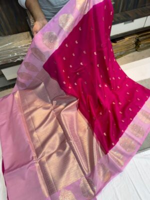 Banarasi green Rao mango  soft silk fabric saree