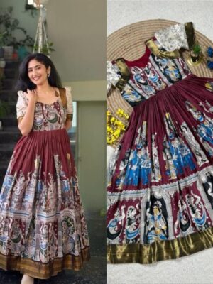 New Launching For summer wear the most trending Full Stitched Premium Muslin Cotton Frock Gown adding a touch of glamour and elegance to your look For Festive Season