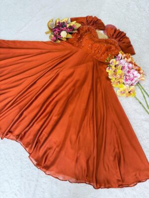 Launching Our Latest Festival Special Maggam Work Rangoli Silk Gown
