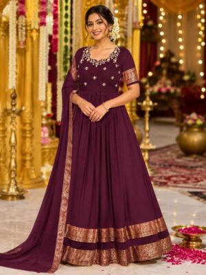 Royal Wine Elegance Gown-Voni Collection