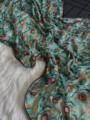 Premium Georgette collection. - sky blue