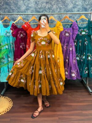Premium Embroidery  Midi